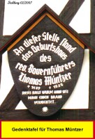 Gedenktafel für Thomas Müntzer
